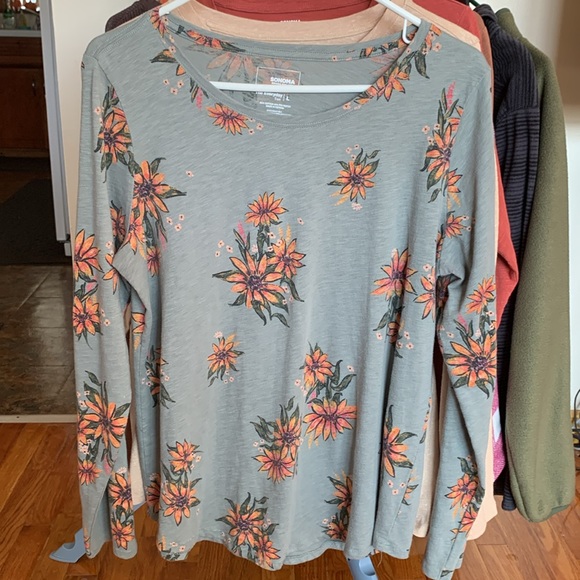 Set of 4 Sonoma Long Sleeve Tee Shirts - Picture 13 of 16